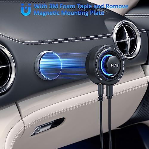 Bluetooth 5.2 Car Adapter With Micphone And Noise Cancellation, Lavales Wireless Audio Receiver For Car/Home Stereo/Wired Speakers, 3.5Mm Aux Bluetooth Adapter For Handsfree Calling & Wireless Music #TOP6