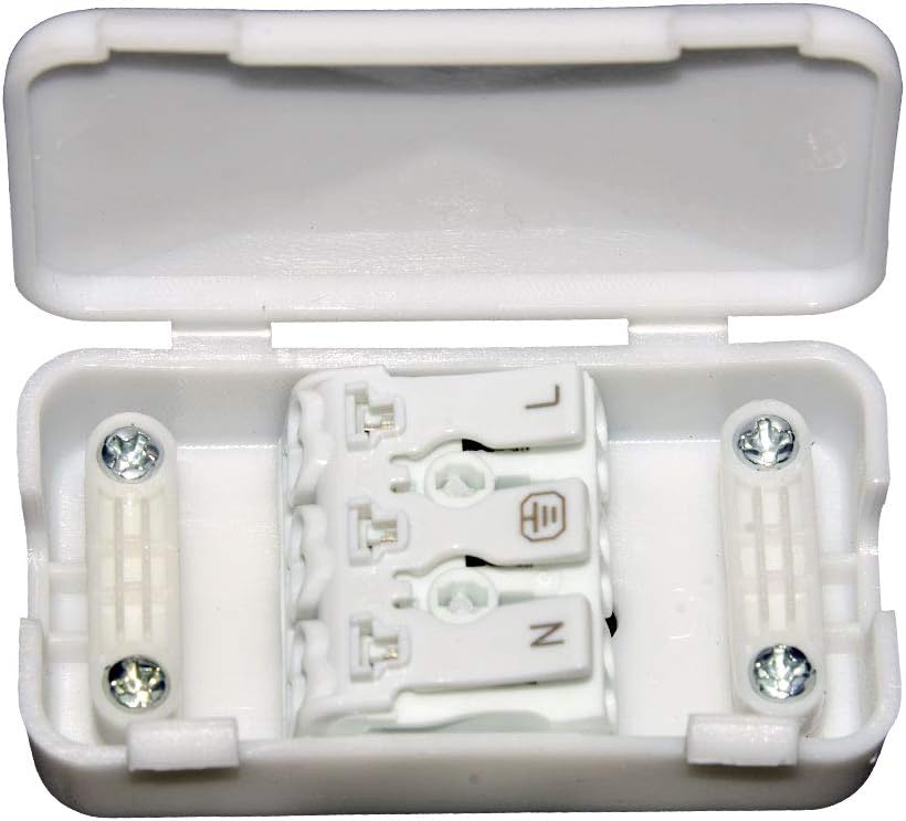 ELECTRICAL JUNCTION BOX 2A-24A/240V 3 POLE TERMINAL BLOCK INLINE WIRE CHOC BOX