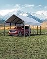 GarveeLife 13 ft x21 ft x11 ft Oversized Metal Carport, Steel Heavy Duty Car Ports for All-Weather, Tall Carport for Full-Size Pickup Trucks, Boats, and Tractors, N.W. 660 LBS