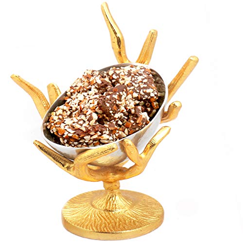 Ghasitaram Gifts Diwali Gifts Diwali Chocolates - Silver Designer Tree English Brittle Chocolate Bowl #TOP27