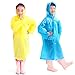 2 Pcs Kids Portable Reusable Rain Poncho Unisex Children raincoats Hood Jacket Long Sporting Camping Traveling Concerts for Ages 6-12 (Unisex children)