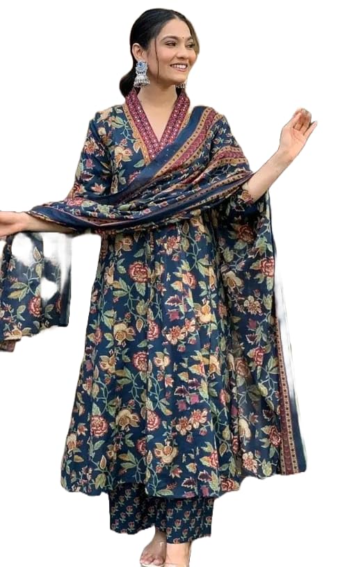 Elegant Women’s Cotton Suit Set with Dupatta | Traditional Ethnic Wear for Festive | Soft Pure Cotton Fabric with Beautiful Print-picture-36
