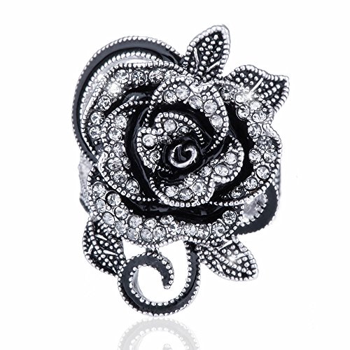 Smoo 2016 Retro Crystal Jewelry Big Flower Shape Elegant Vintage Rings for Women (8)