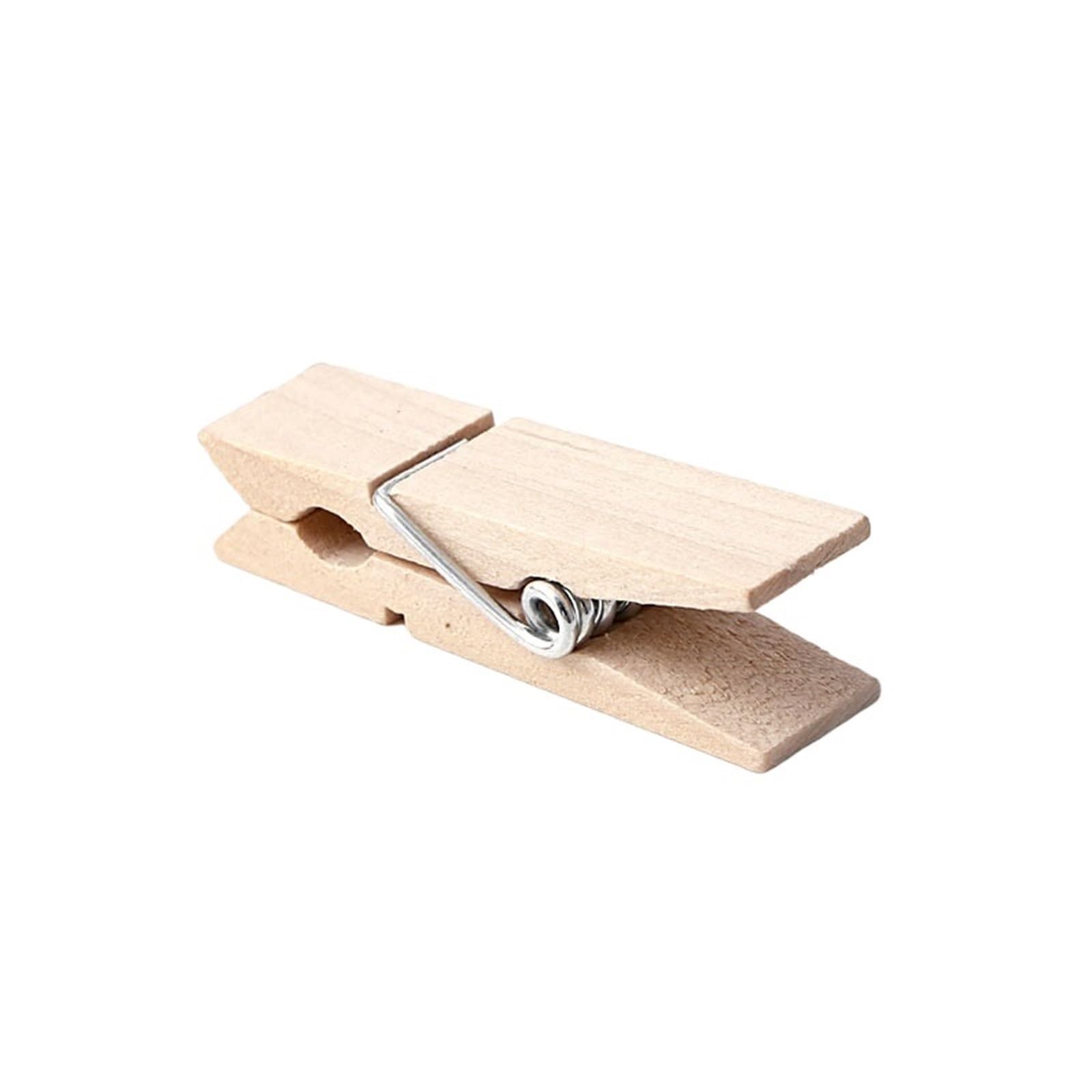 100pcs Wooden Clothes Photo Paper Peg Clothespin Craft Clips For Colthes(1.0x7.2cm)