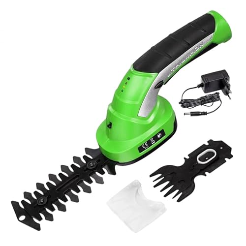 Taille-haie sans Fil 2-en-1 Hedger - VENTEO - Taille Bordure et Gazon - Batterie Rechargeable - Lames interchangeables - Poignée Ergonomique - Lame d'élagage et de Tonte