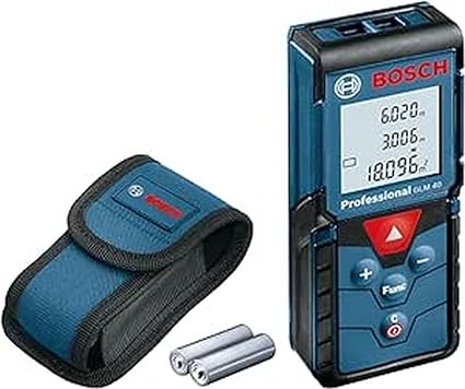 Bosch GLM 40 Plastic Professional Digital Laser Measure (Blue), 1 Piece