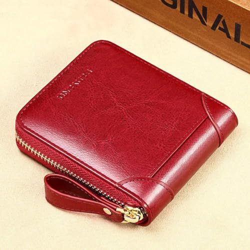 Fashion Genuine Leather Women Wallet Short Zipper Credit Card Holder Driving License Card Wallet Brand Luxury Wallets for Women2