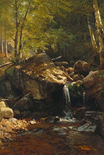 Impression d'art sur Toile Thompson Cascade Bierstadt une qualité muséale pour vos murs 60x90