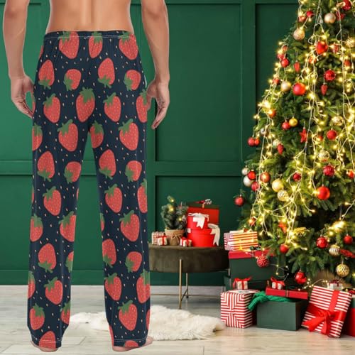 visesunny Stylish Men's Pajama Pants 100% Cotton Lounge Soft Warm Sleepwear Pants PJ Bottoms Drawstring and Pockets4