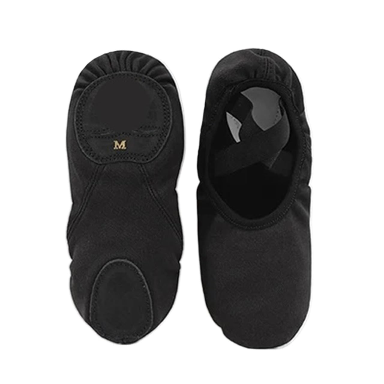Ballettpantoffeln Mädchen Frauen Ballett Elastische Weiche Sohle Professionelle Leinwand Hausschuhe Ballett Schuhe Ballerinas Stretch Leinwand Split Weiche Sohle Schuhe(Black,38)