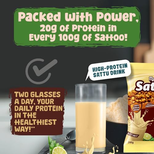 Image of Manna Sattu Powder 1kg, Chana Sattu, Sand roasted and Stone Ground. High protein from natural sources