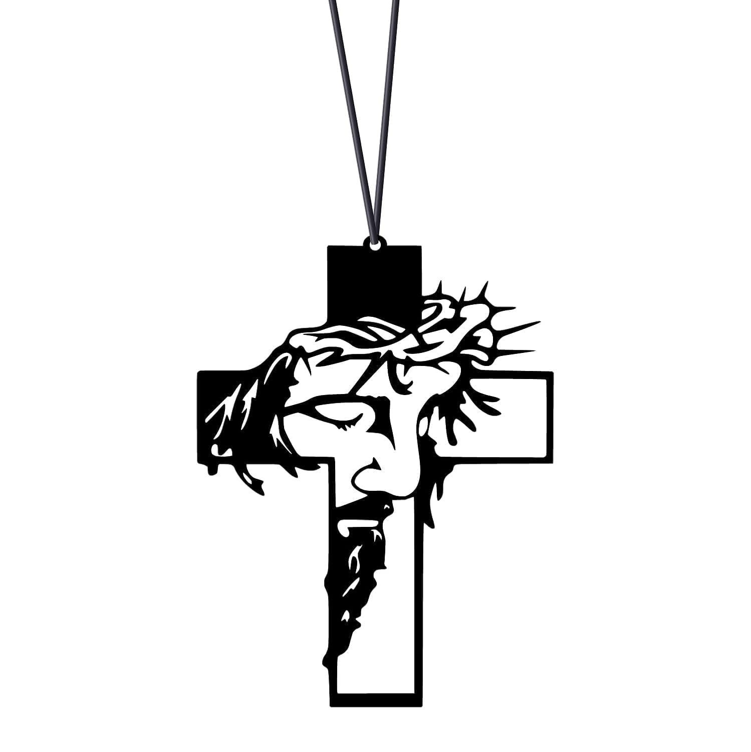 Christian Cross Car Hanging Dream Catcher | Elegant Handmade Rear View Mirror Ornament | Spiritual Auto Interior Décor Accessory for Car, Mirror Hanging Ornament-image-38