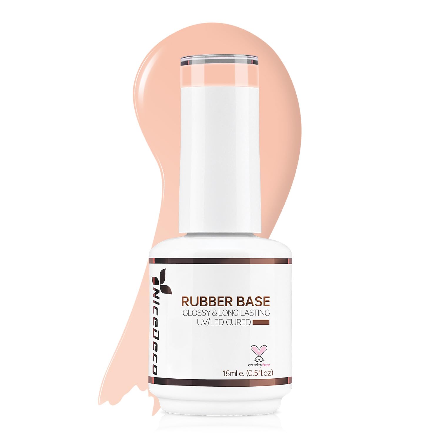 Nicedeco Base Rubber para Uñas Esmaltes Semipermanentes en Gel Base de Caucho UV/LED Soak-Off Colores Vibrantes y Duraderos 15ML 06 — view 19