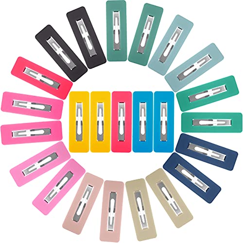 24 pinzas de cabello multicolor de acrílico y metal miniatura 1