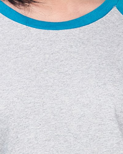 Image of PINACOLADA Women Round Neck Quarter Sleeve T-Shirt-Blue