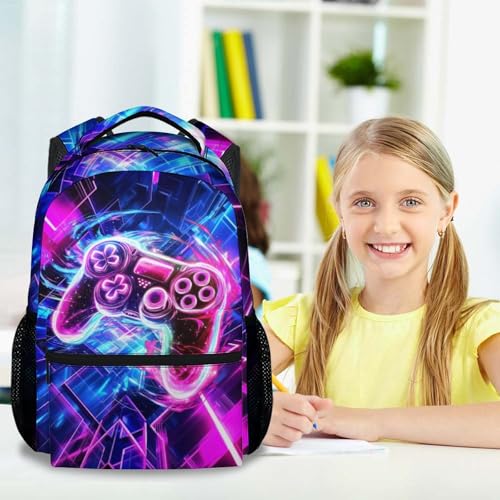 School Backpack for Boys - 17 Inch Gamer Backpacks for Kids Elementary - Gaming Student Bookbag for Ages 8-102
