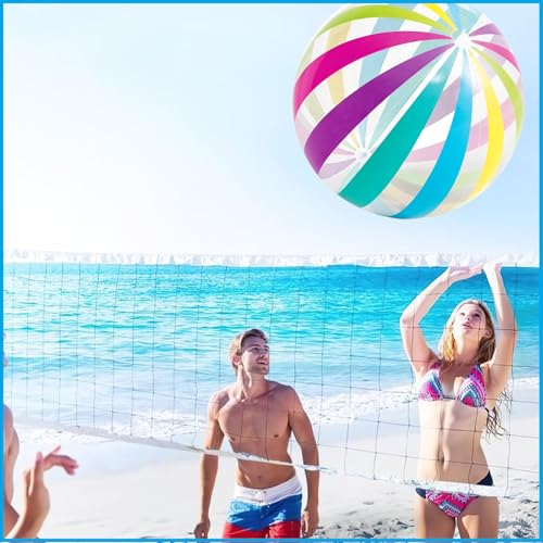 Wasserball Aufblasbar Strandball für Kinder Erwachsene,107cm Beachbälle Super Groß Aufblasbare Wasserbälle,Strandbälle,Beach Ball Bälle Gummi,Schwimmbad Party Balll für Sommer Pool Wasserspielzeug