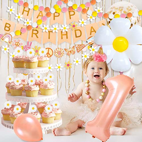 Cadeya 50 Pcs Daisy Cupcake Toppers, Daisy Flower Cake Topper For Birthday, Baby Shower, Wedding, Groovy Party, Daisy Party Decorations Supplies #TOP7