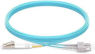 OM3 LC to SC Fiber Patch Cable,50/125μm 10Gb Multi-Mode SFP Fiber Jumper Duplex, Fiber Optic Cord for MMF SFP Transceiver, Router, Fiber Networks and More,3 m (9.84ft)