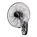 Wentylator Do Montażu Na Ścianie Oscylujący 16 Cali 42 Cm Z Pilotem I Zegarem / 3 Prędkości / 3 Tryb Wiatru / 9-łopatkowe Łopatki Wentylatora Spiralnego / 60 W