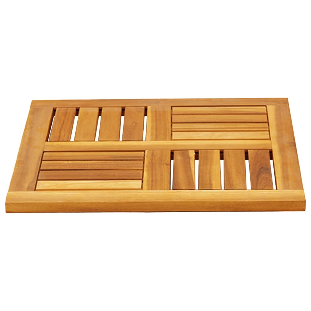 Tischplatte 50 x 50 x 2 cm, quadratisch, aus Akazienholz, Gartentischplatte, robust und langlebig, rustikales Design, pflegeleicht mit einem feuchten Tuch abwischen.