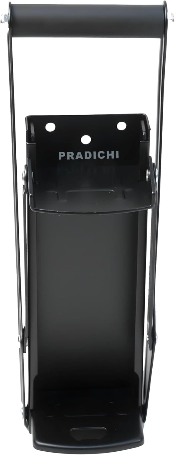 PRADICHI Wall-Mounted Can Crusher – Heavy-Duty 16oz/500ml Aluminum Can Press with Built-In Bottle Opener, Non-Slip Handle, Easy Installation for Beer, Soda, and Pop Cans (Black)