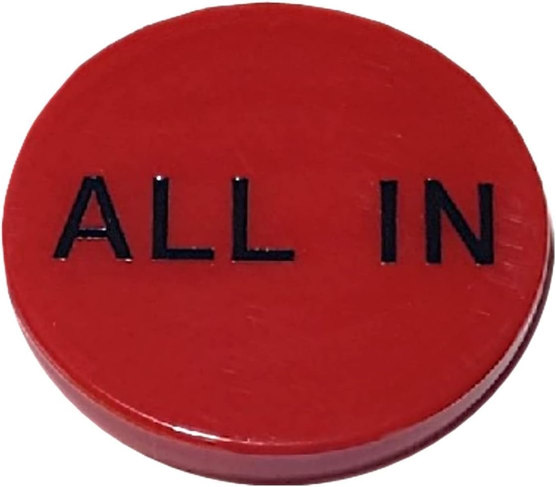 Cyber-Deals Texas Hold'em Poker 2'' All in Button(s), Double Sided Red wth Black Lettering