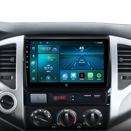 9inch Qualcomm (6G+64G) 8 core Android Car Stereo Radio for Toyota Tacoma 2005-2015,with 5GWiFi Built-in Wireless Carplay and Android Auto SWC GPS Navigation Back up Camera Replacement