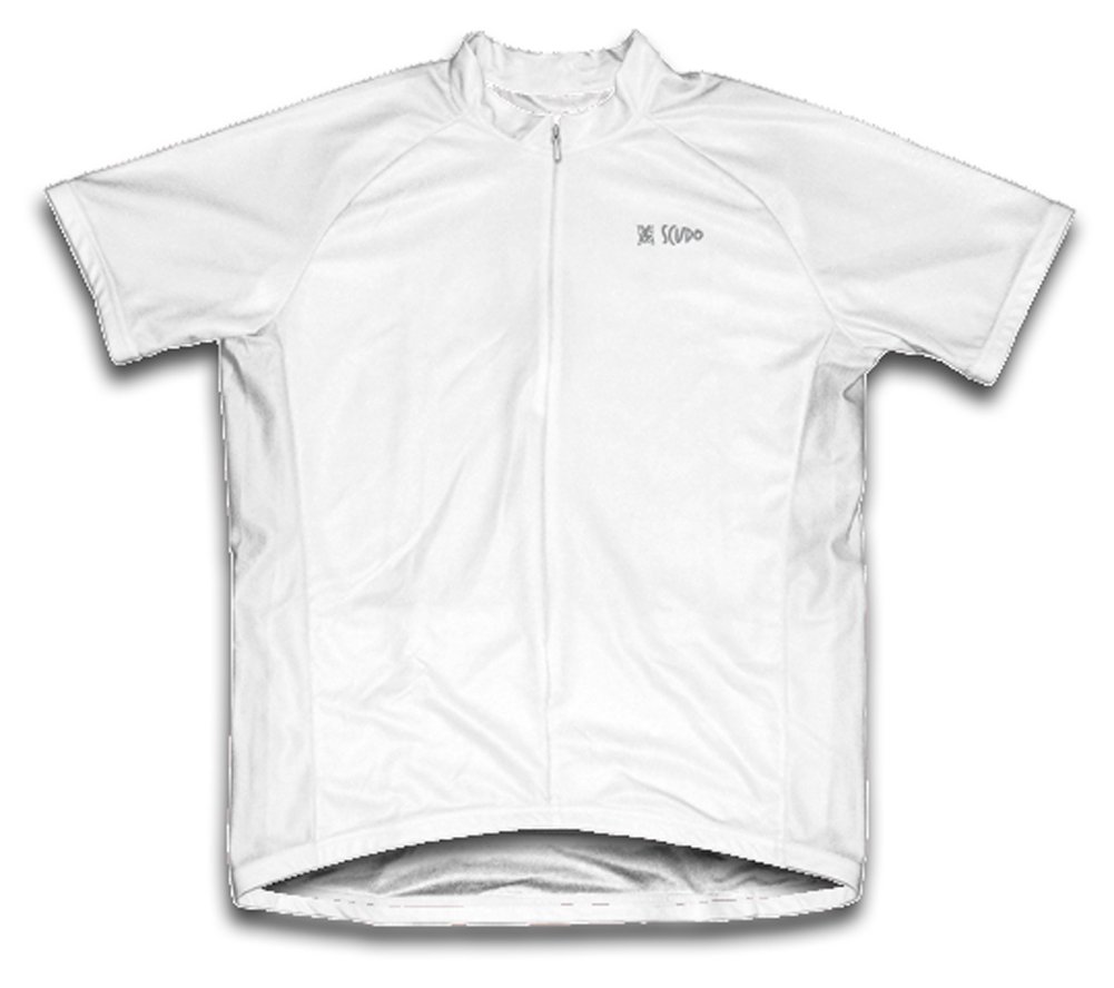ScudoPro White Short Sleeve Cycling Jersey for Youth - Size M