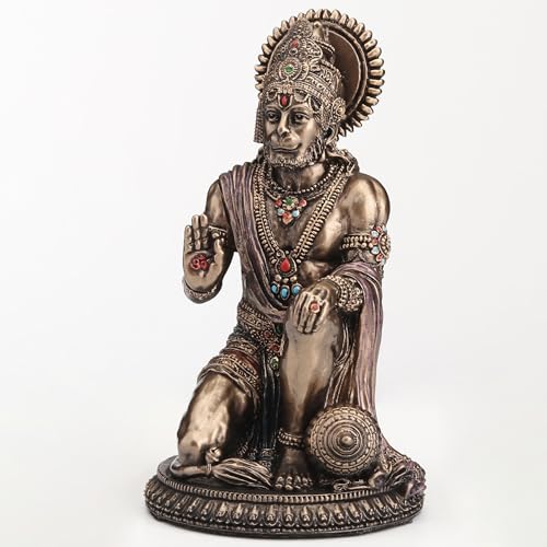 Estatua Hanuman de Resina y Bronce 3.75 pulg. miniatura 3