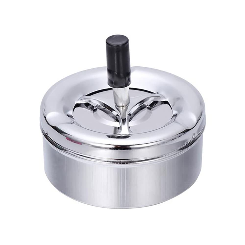 T&F Pack of 1 rotary ashtray, press ashtray, wind ashtray, 9.5 cm diameter.
