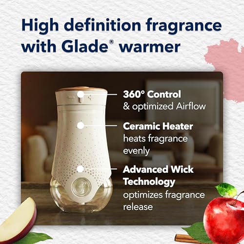 Image of Glade PlugIns Refills Air Freshener, Scented and Essential Oils for Home and Bathroom, Apple Cinnamon, 3.35 Fl Oz, 5 Count