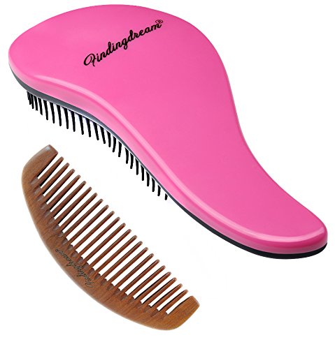 Detangling Brush Set - Detangler Hair Brush and Wide Tooth Hair Comb for Women & - No More Tangle