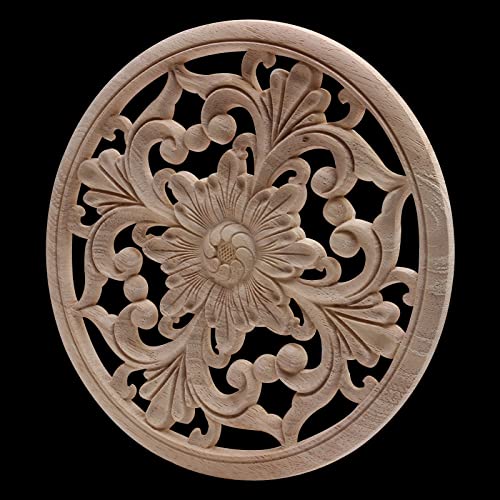 Décalcomanies de sculpture sur bois LVTFCO B140,7 disque de bois de cœur