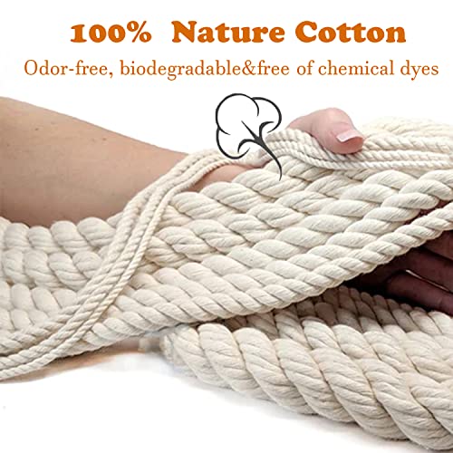 5Mm×328Yd Natural Macrame Cotton Cord - Cotton Macrame Rope, 4 Strand Twisted 100% Natural Cotton For Handmade Wall Hanging, Diy, Craft Making, Knitting, Plant Hangers, Decorative Projects (Beige) #TOP1