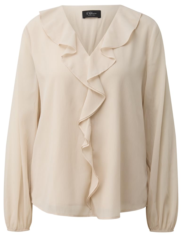 s.Oliver Bernd freier GmbH & co. kg/s.Oliver 2183124 Women's Blouse Long Sleeve with Valances, Almond., 20
