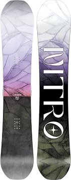 Nitro Lectra Womens Directional Twin Snowboard | All-Mountain, Freeride, Flex 4/10, Camber, Extruded Base, Beginner/Intermediate