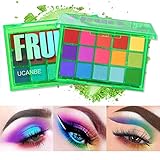 UCANBE Bright Colorful Neon Rainbow Makeup Eyeshadow Palette 15 Shades Green Purple Yellow Make Up...