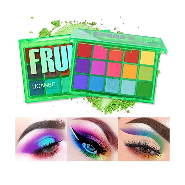 UCANBE-Bright-Colorful-Neon-Rainbow-Makeup-Eyeshadow-Palette-15-Shades-Green-Purple-Yellow-Make-Up-Pallets-Kit-Vibrant-Shimmer-Matte-Pigmented-Blendable-Fruit-Punch UCANBE Bright Colorful Neon Rainbow Makeup Eyeshadow Palette 15 Shades Green Purple Yellow Make Up Pallets Kit Vibrant Shimmer Matte Pigmented Blendable - Fruit Punch