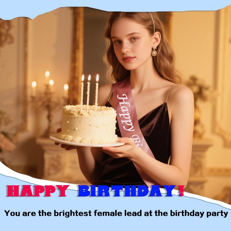 Birthday Sash for Women Men Birthday Gifts for Him Her Birthday Party Decoration Accessories 21st 30th 18th Birthday Sashes4
