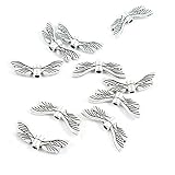 50 Pieces Antique Silver Tone Jewelry Making Charms Supply ZY3565 Dragonfly Wings