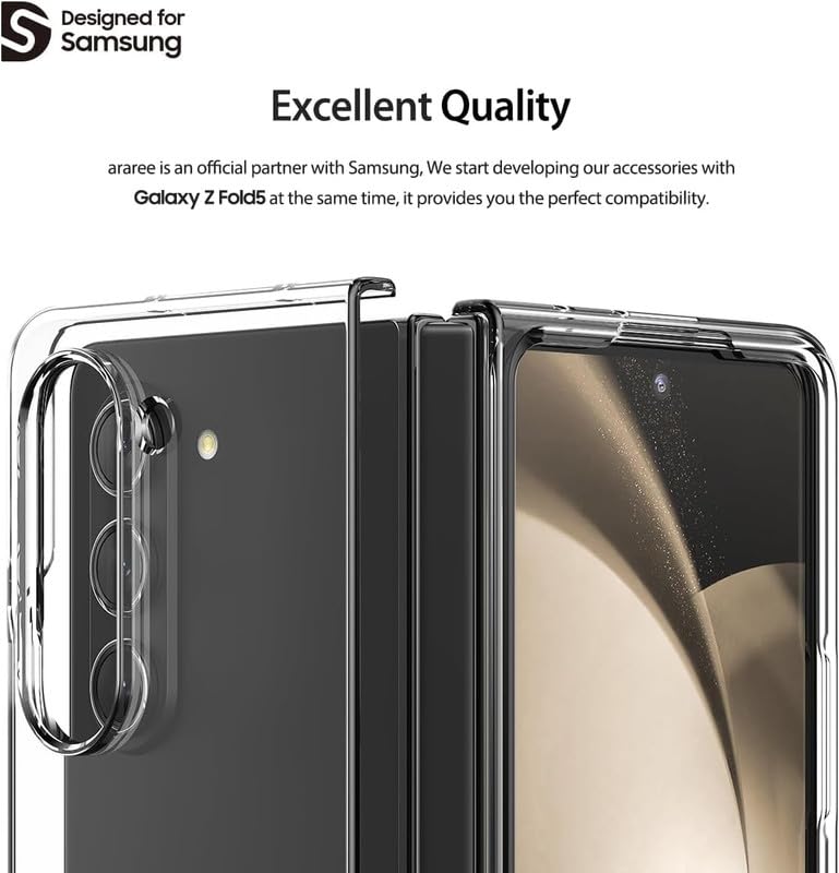 Image of Case Creation Brand - Mobile Cover for Samsung Galaxy Z Fold 5 (Soft & Flexible Back Case), Transparent