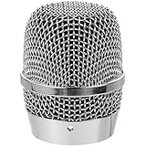 SUPVOX Wireless Microphone Grille Mesh Replacement Ball Head for Bbs666 Metal Mic Head with Inner Foam Cordless Mic Parts for Stage Performance and Conferences