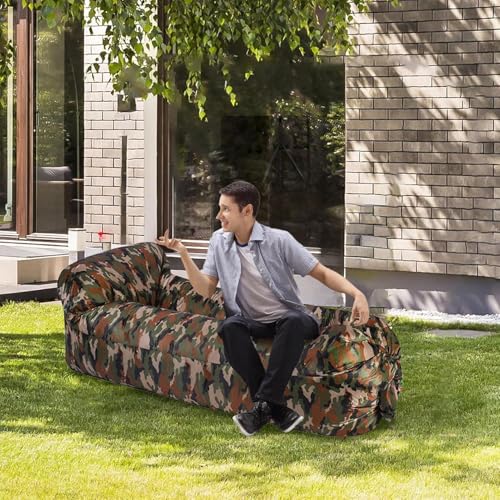 Tumbona inflable de alta calidad, sofá portátil hinchable resistente al agua 8