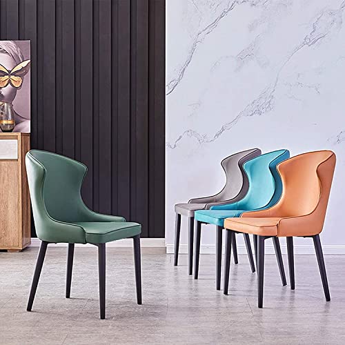 Eetkamerstoelen met Pu-kussen en metalen poten Mid Century Modern Accent Chair Gestoffeerde eetkamerstoelen voor Home Side Chair - Afbeelding 3