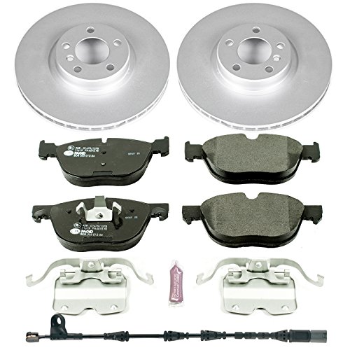 Image of Power Stop ESK6061 Front Euro-Stop Brake Kit BMW and 1 Front Sensor Wire For BMW X5 2011-2013, BMW X5 2016-2018 [Model Specific]