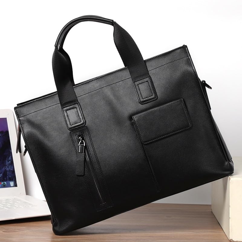 Men's Handbag Top Layer Cowhide Briefcase Men Shoulder Messenger Bag Suitable for Laptop Bags3