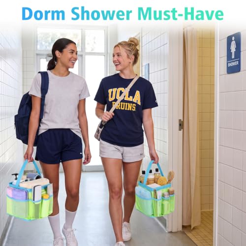 Image of EUDELE Mesh Shower Caddy Portable, 8-Pocket Large Capacity, Quick Dry, Easy Clean, Ideal for Beach, Swimming, Gym, Travel