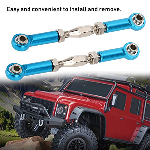 Tbest RC Pull Rod, 6 Pezzi servo Link Regolabili Tirante Tirante in Lega di Alluminio tiranteria Set di tiranti per RC Hobby Modello di Auto(Blu)