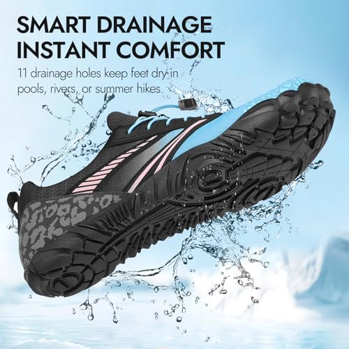 Image of ATHMILE Water Shoes for Women Men River Aqua Shoes Barefoot Sport Quick-Dry Adult Swim Shoes for Beach Lake Pool Hiking Surfing Kayaking Camping Size | Quick Dry Non-Slip Wide Toe Box Shoes for River Kayak Fishing Lake Cruise Vacation Outdoor Water Activities